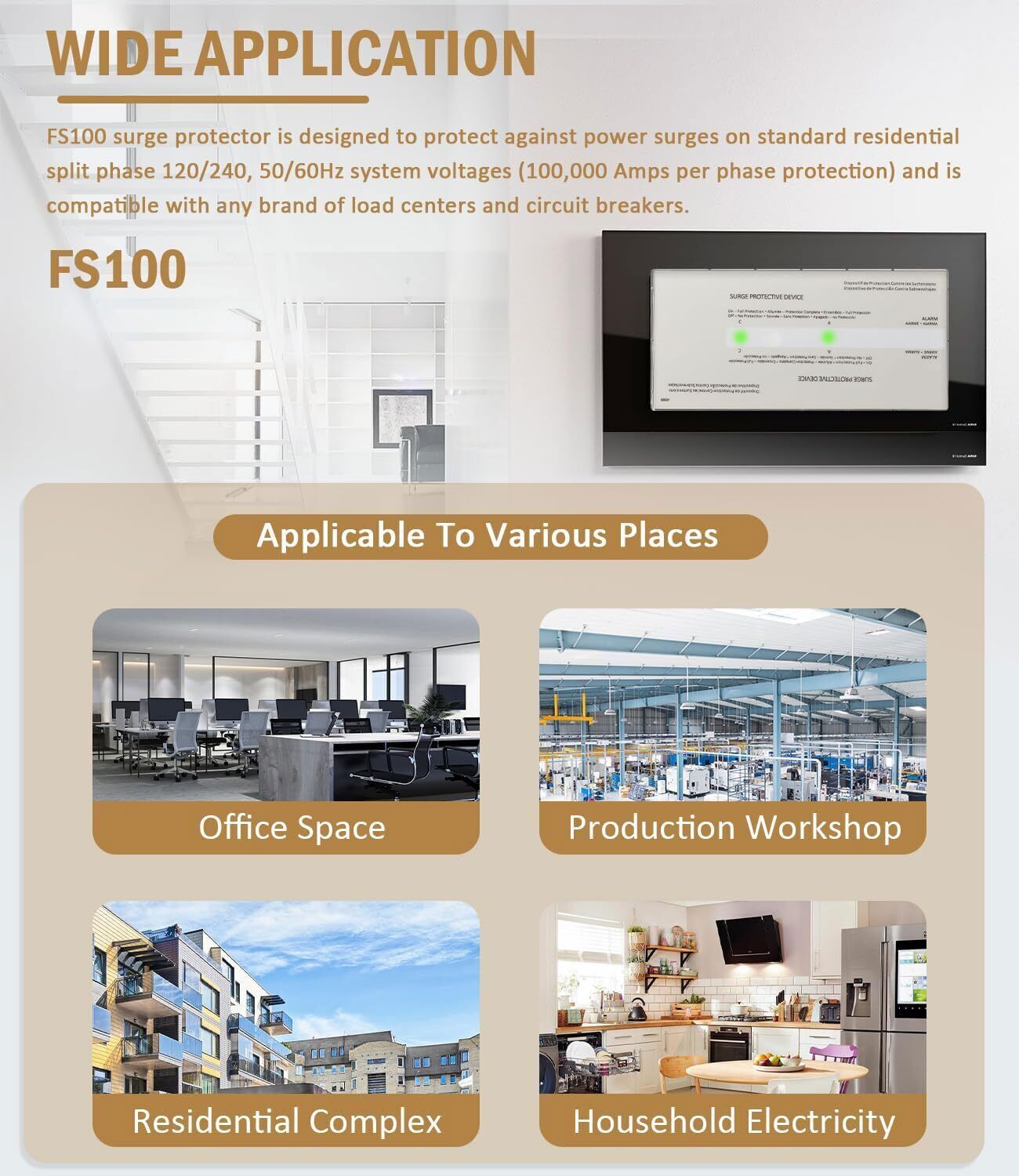 for Siemens FS100 Protector FS100 Whole House Surge Protection Device Rated
