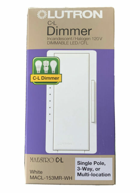 Lutron MACL-153MR-WH LED Single Pole, 3-way, and multi-location Dimmer – White