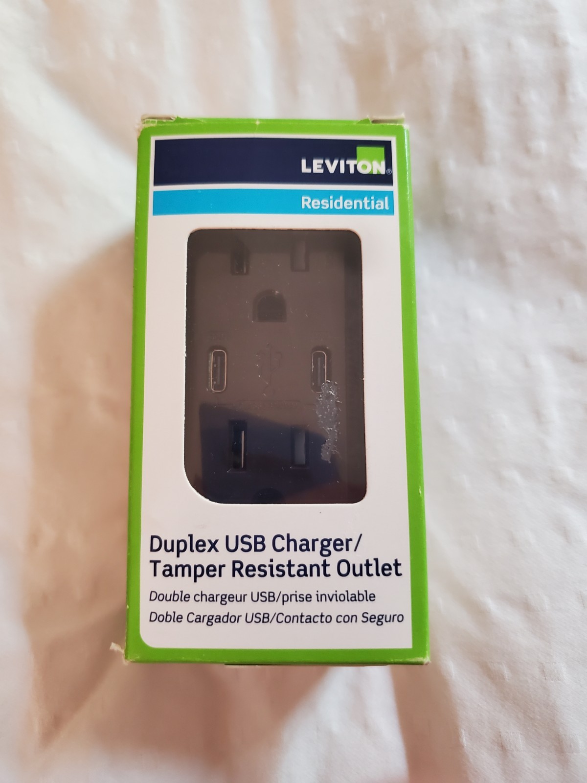 15 Amp Tamper Resistant Duplex Outlet with 30W USB-C Charger, Brown (1-Pack)