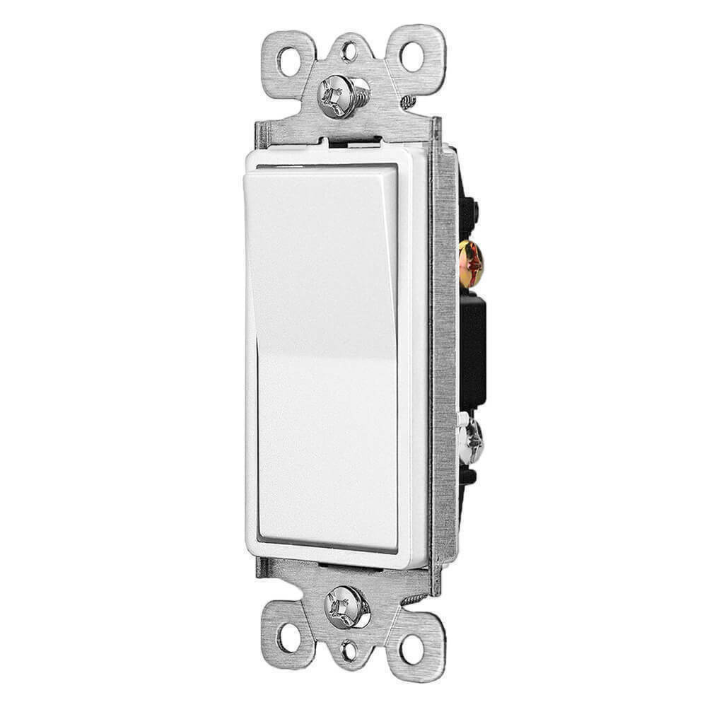 15Amp 120/277 Volt Decora Rocker Single-Pole Light Switch Wall White UL 24 Packs