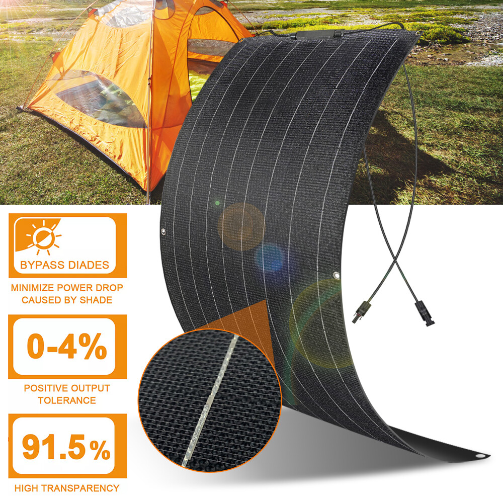 300W Watt Flexible Solar Panel 12V/18V Mono Home RV Roof Camping Off-Grid Power