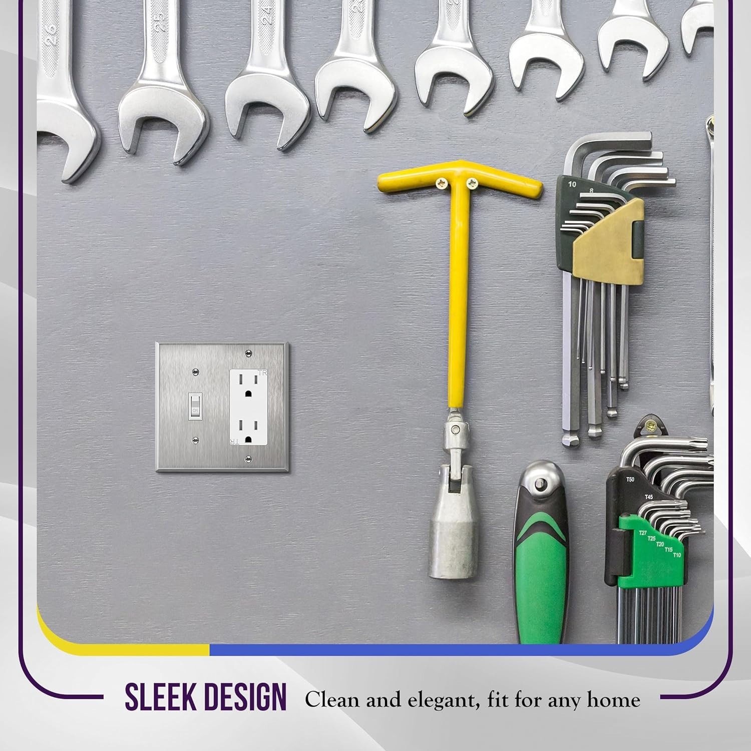Corrosion-Resistant Stainless Steel Wall Plate – 2-Gang Toggle or Decorator