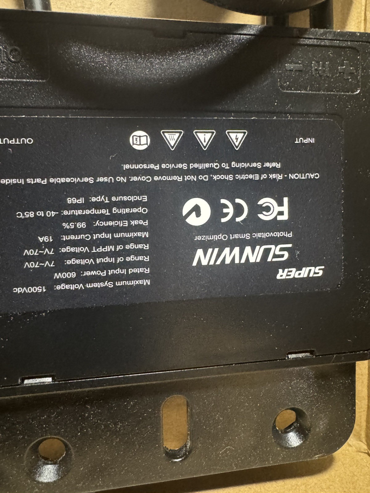 SUNWIN 600W Solar PV Power Optimizer – High-Compatibility PV Optimizer for Solar