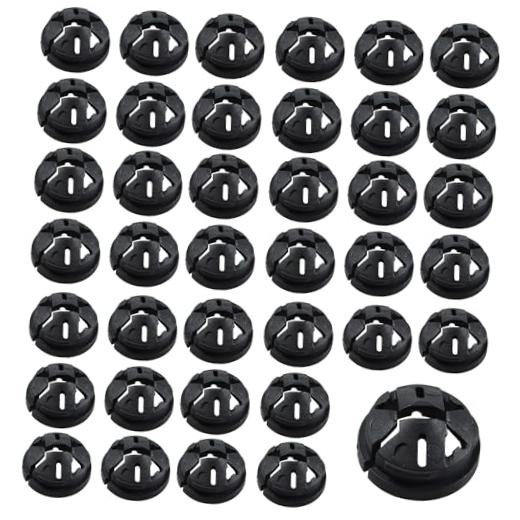 40PCS 3/8-1/2 Inch Push-in Cable Connectors, Non-Metallic Design for 1/2 Black
