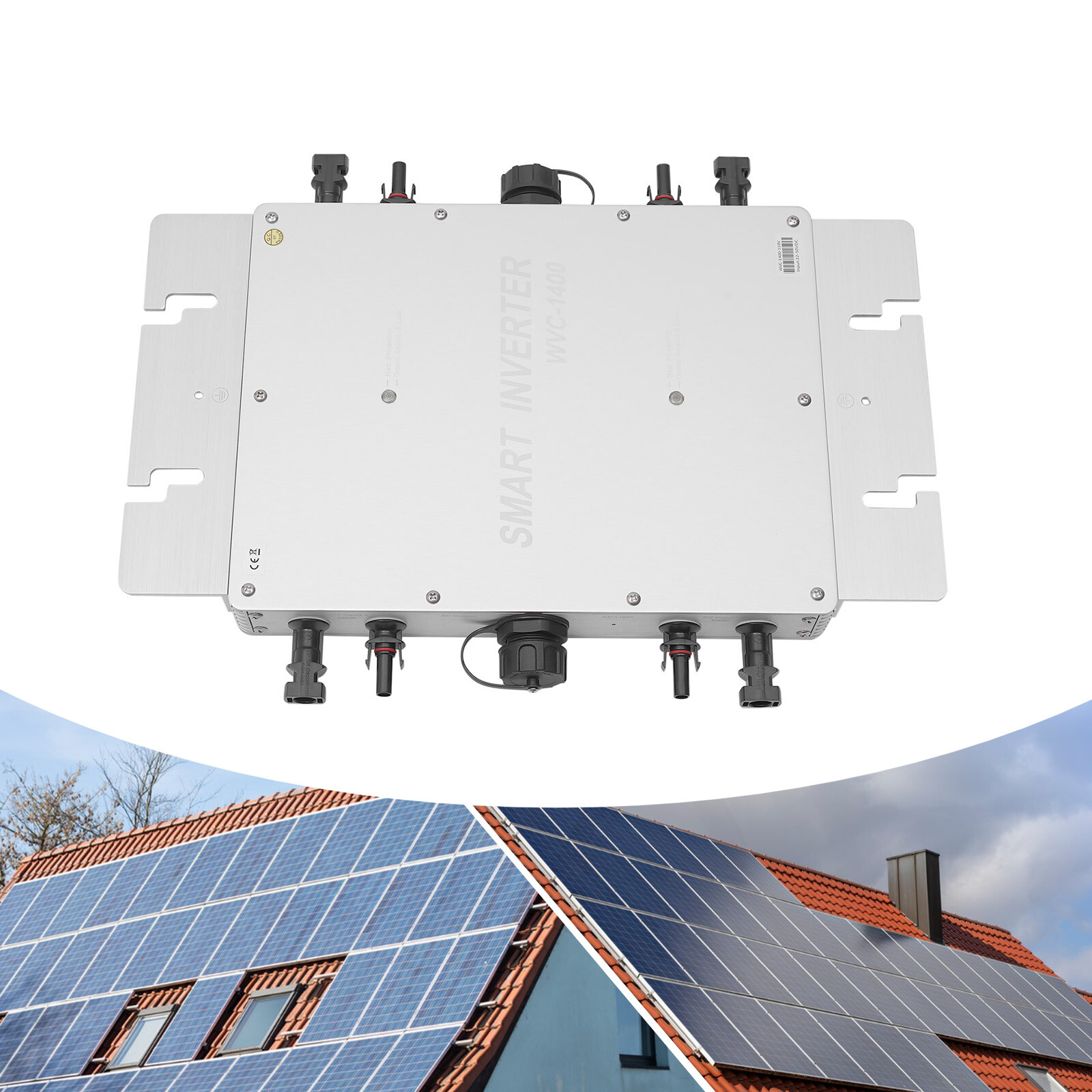 1400w Solar Micro Inverter Grid Tie Mppt Pure Sine Wave Dc To Ac 110v Waterproof