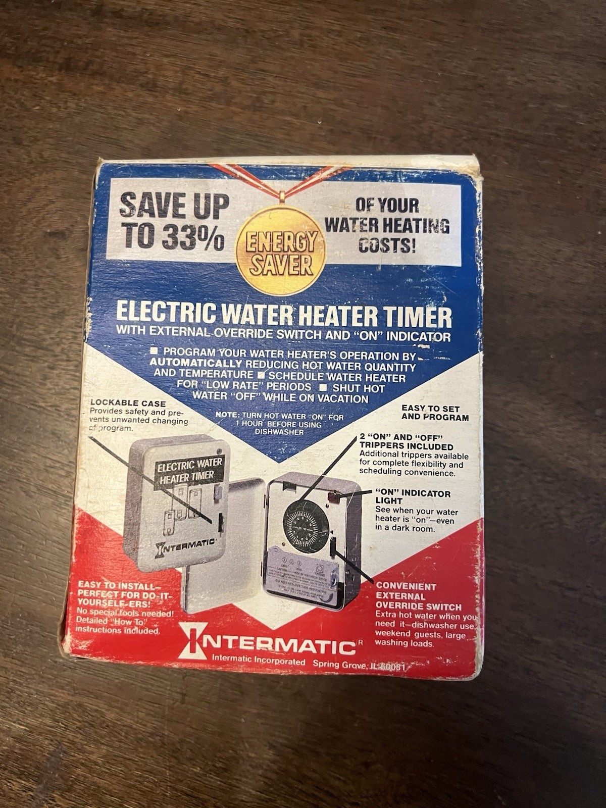Intermatic WH 21 Electric Water Heater Timer New 250 Volt Bypass