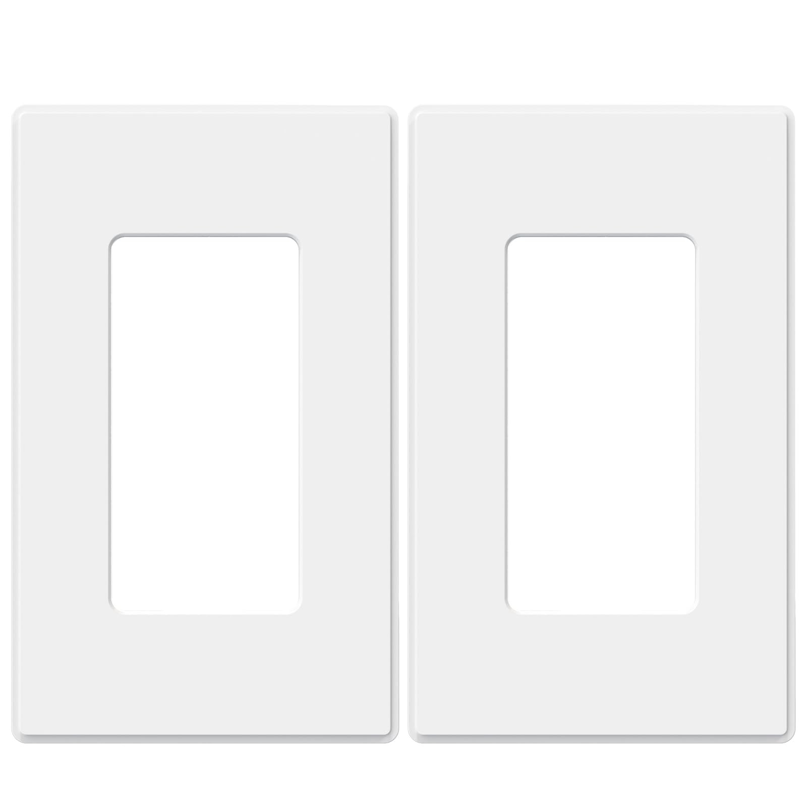 Matte White 1Gang Screwless Decorative Wall Plates, Standard Size Unbreakable…