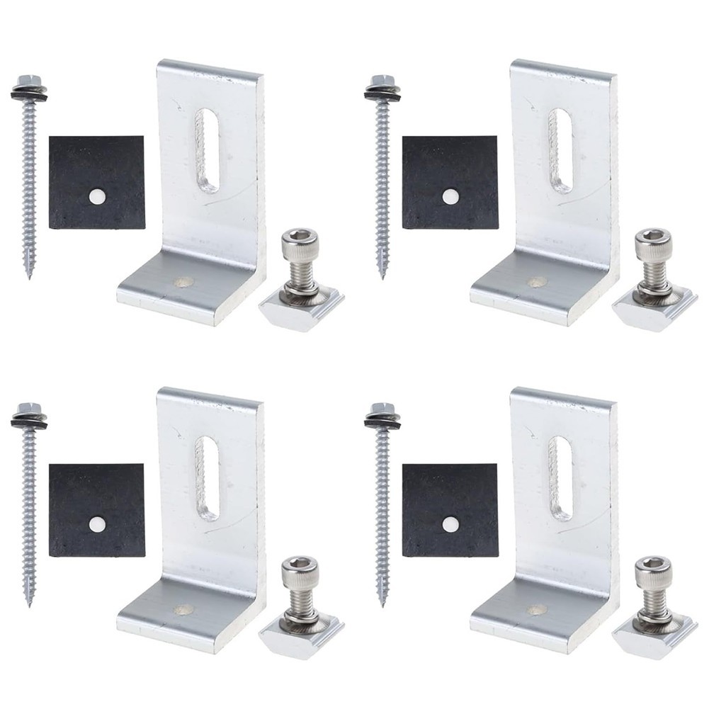 L Foot Solar Mount, Aluminum Alloy Photovoltaic Panel Mounting Bracket / New