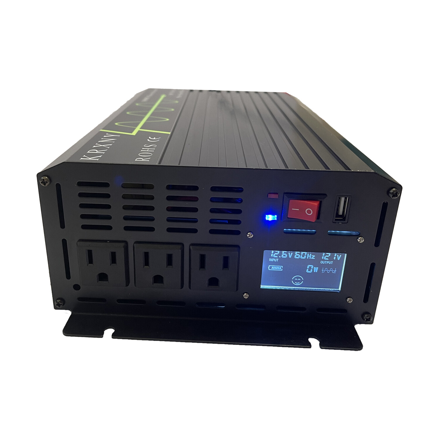 Inverter 1000W Peak 2000W Pure Sine Wave Power Inverter 12V/24V to 120V 60HZ US