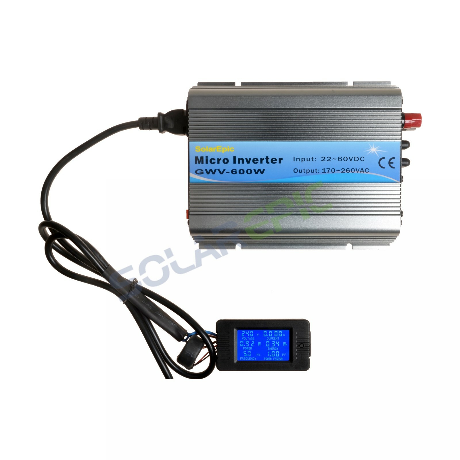 Solarepic Grid Tie Inverter+LCD Display Meter Pure Sine Wave Inverter Power MPPT