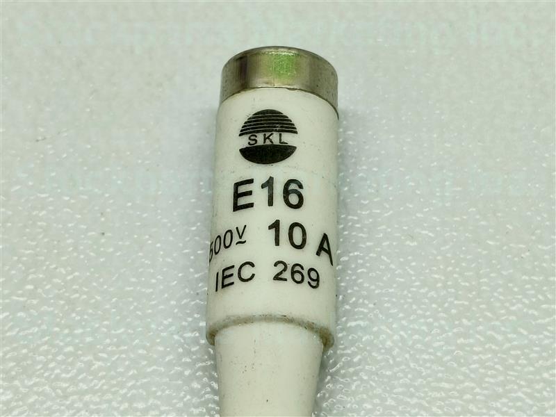 Lot 5 Pcs. SKL E16 IEC 269 Fuse 500V 10A 30 Days Warranty Expedited Shipping