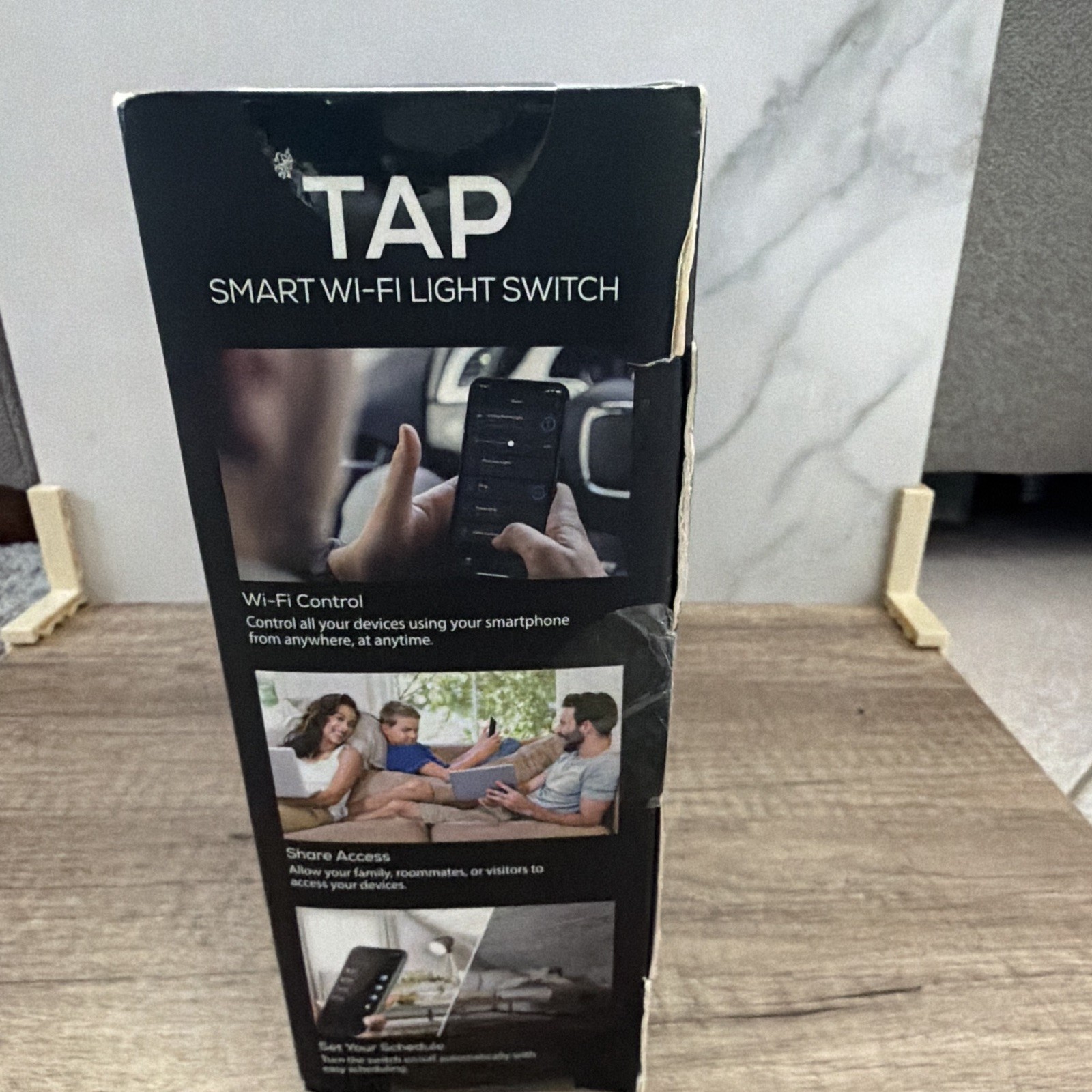 Geeni TAP Smart Wi‑Fi Light Switch 4-Pack White, App & Voice Control