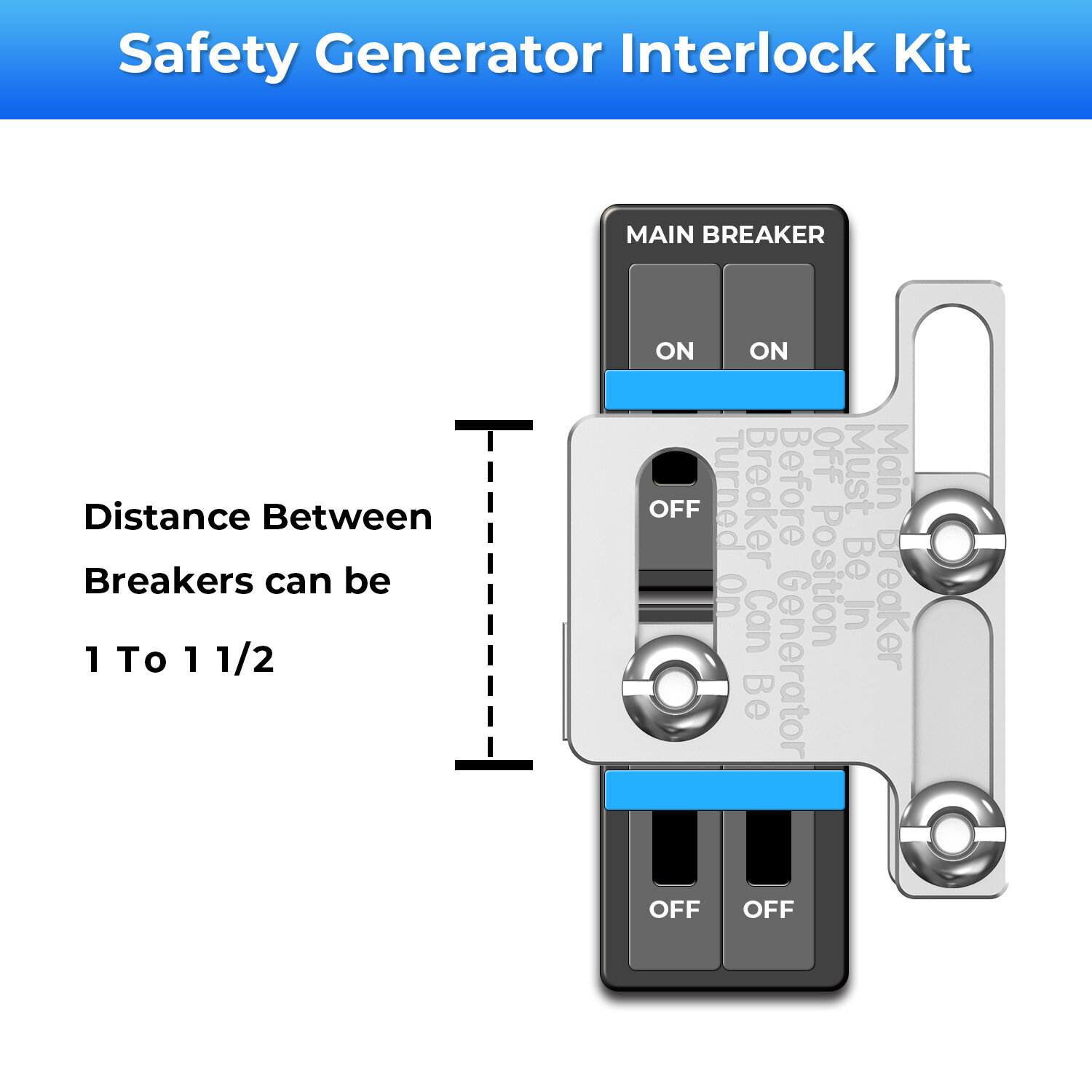 Generator Interlock Kit For Challenger Westinghouse Siemans 200 Amp Panel Kit