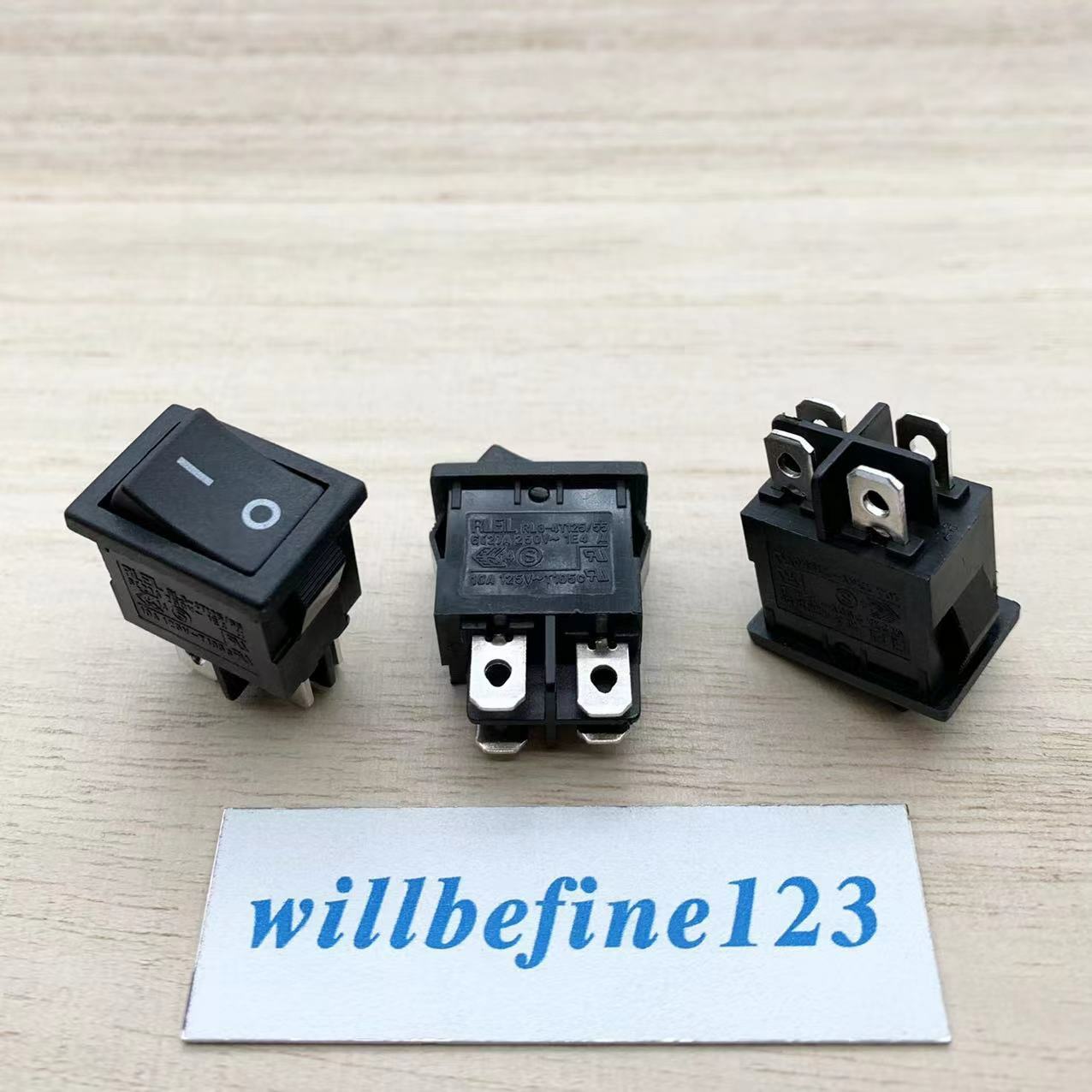 1pc brand new rleil rl3-4t125/55 6a 250v 4 pin 2 position rocker switch