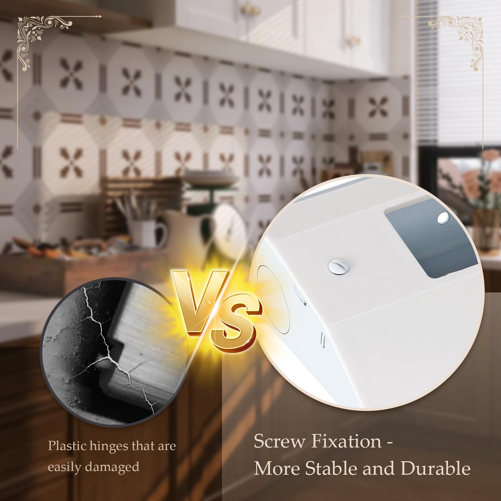Low Profile Under Cabinet Outlet Box, Slim Electrical White