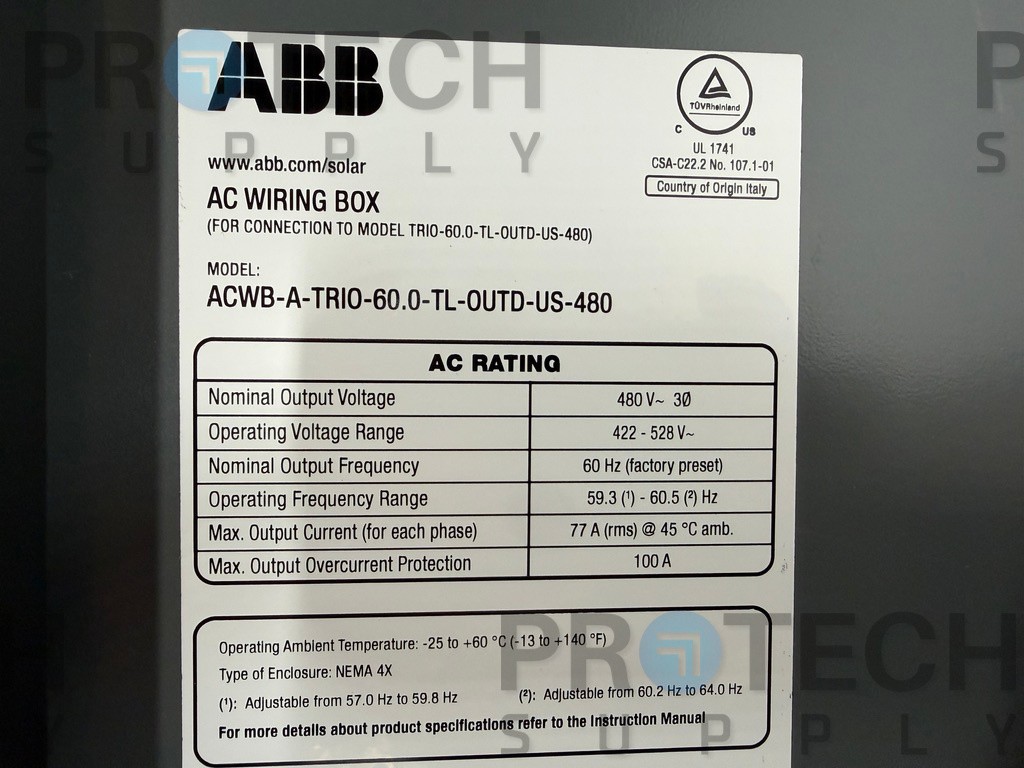 NEW ABB TRIO AC Wiring Box (3N639900000A Board + TAE75-30) DEHNguard + WARRANTY