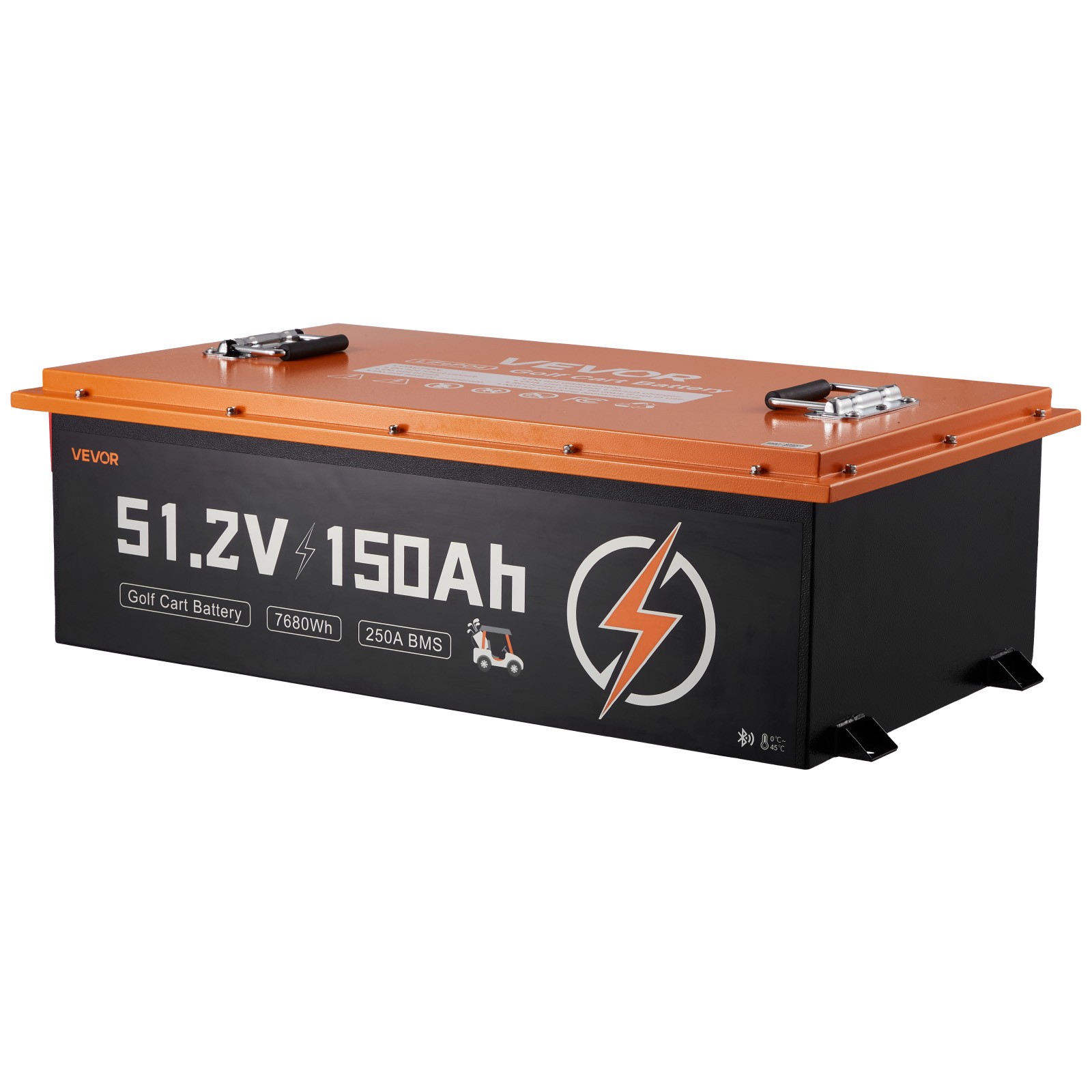 VEVOR 48V 150AH Lithium Golf Cart Battery Lifepo4 & 20A Charger Bluetooth Touch
