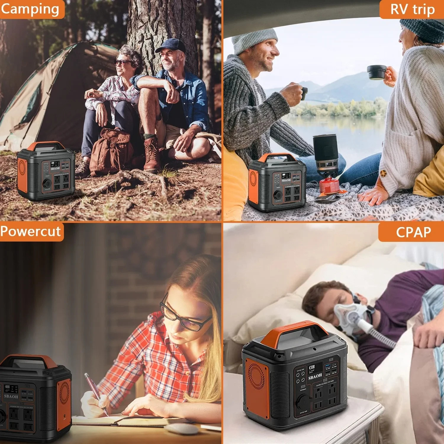 300W Portable Solar Power Generator Station Battery Charger Bank Camping