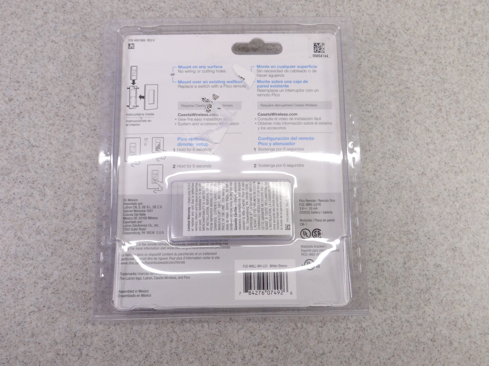 LUTRON Caseta Wireless Pico Remote Wall Mount