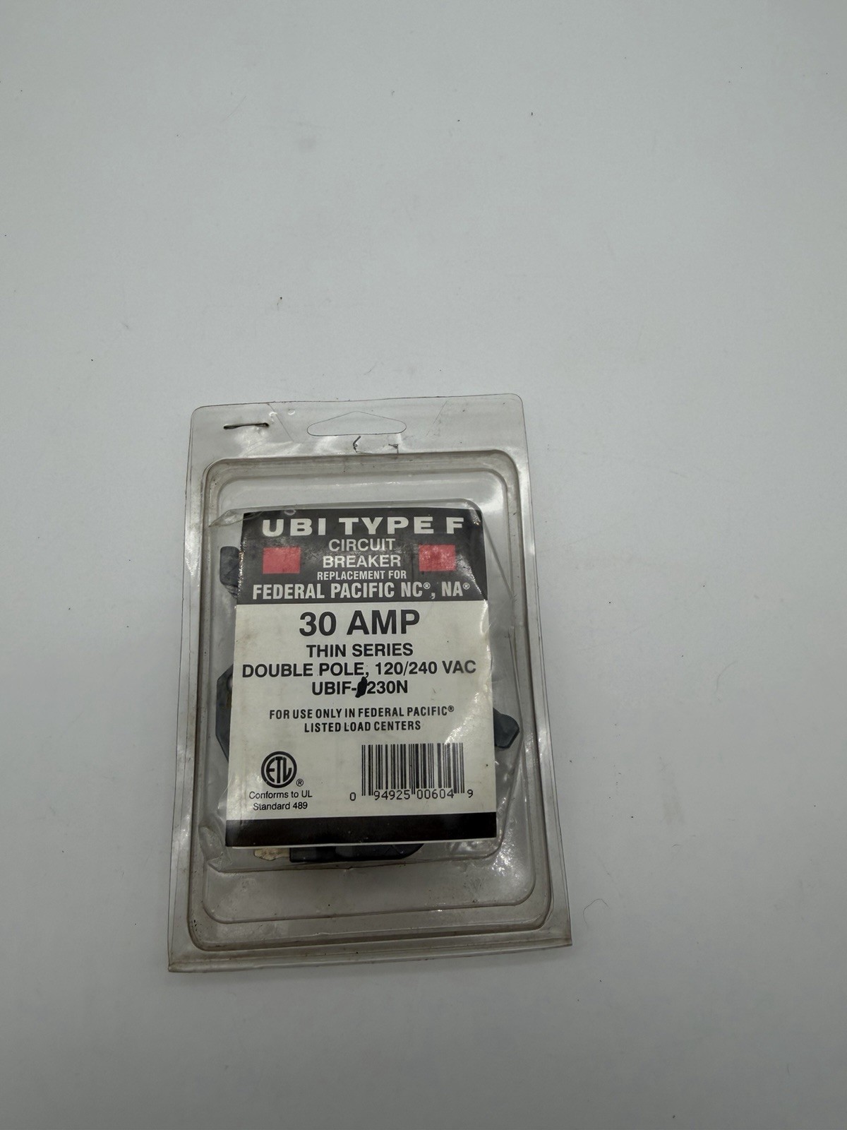 Connecticut Electric 30A 1in. 2Pole Federal Pacific Stab-Lok NC Circuit Breaker
