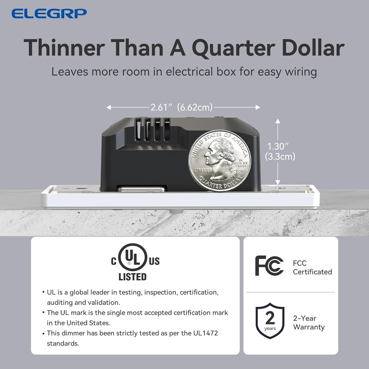 Slide Dimmer Switch for Dimmable LED, CFL, and Incandescent Bulbs