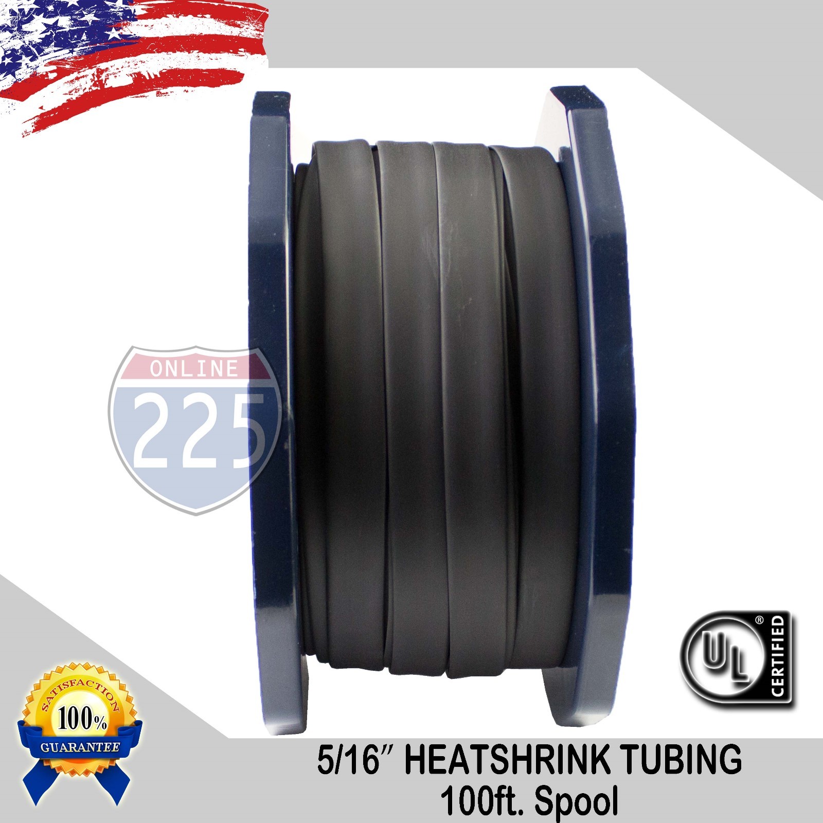 ALL SIZES 1 -100 FT Black Polyolefin 2:1 Heat Shrink Tubing Wire Sleeving UL LOT