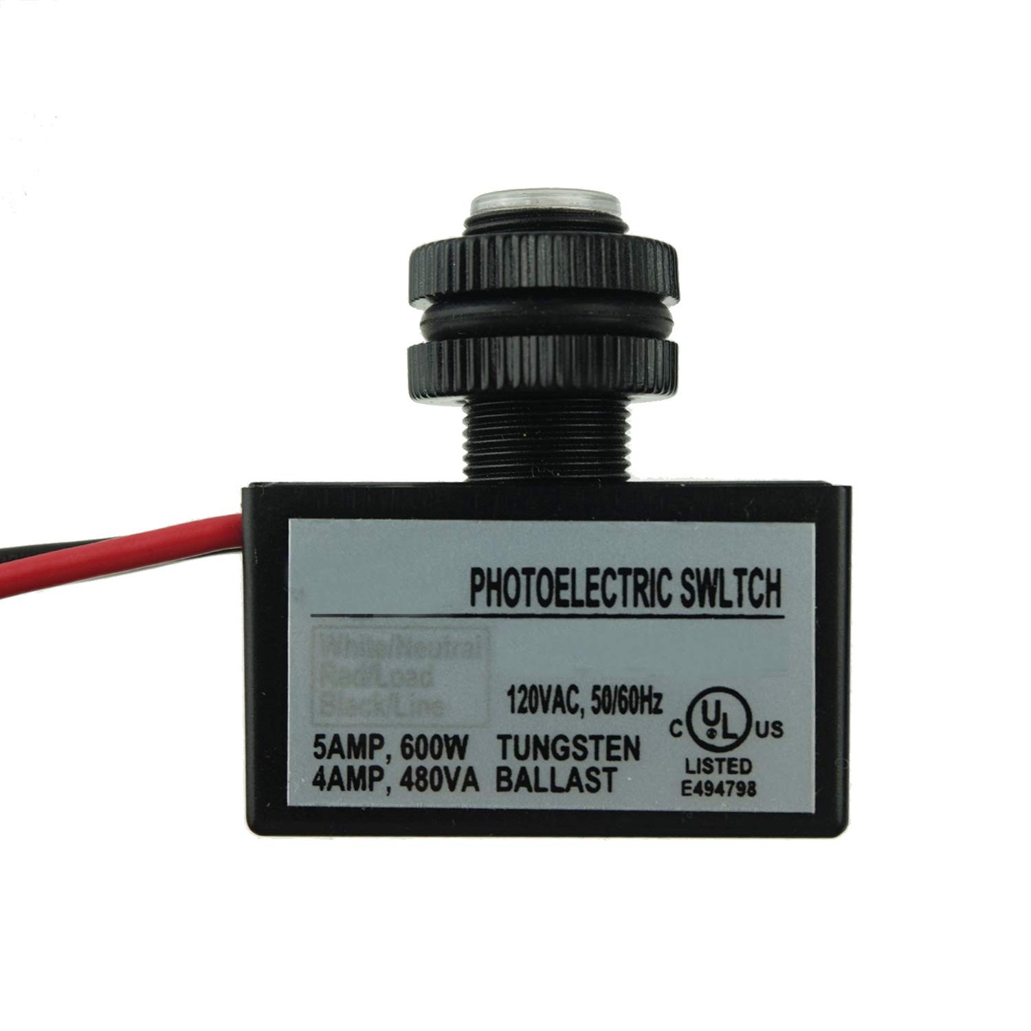 Dusk to Dawn Photocell Light Sensor Switch Hardwired Outdoor Control