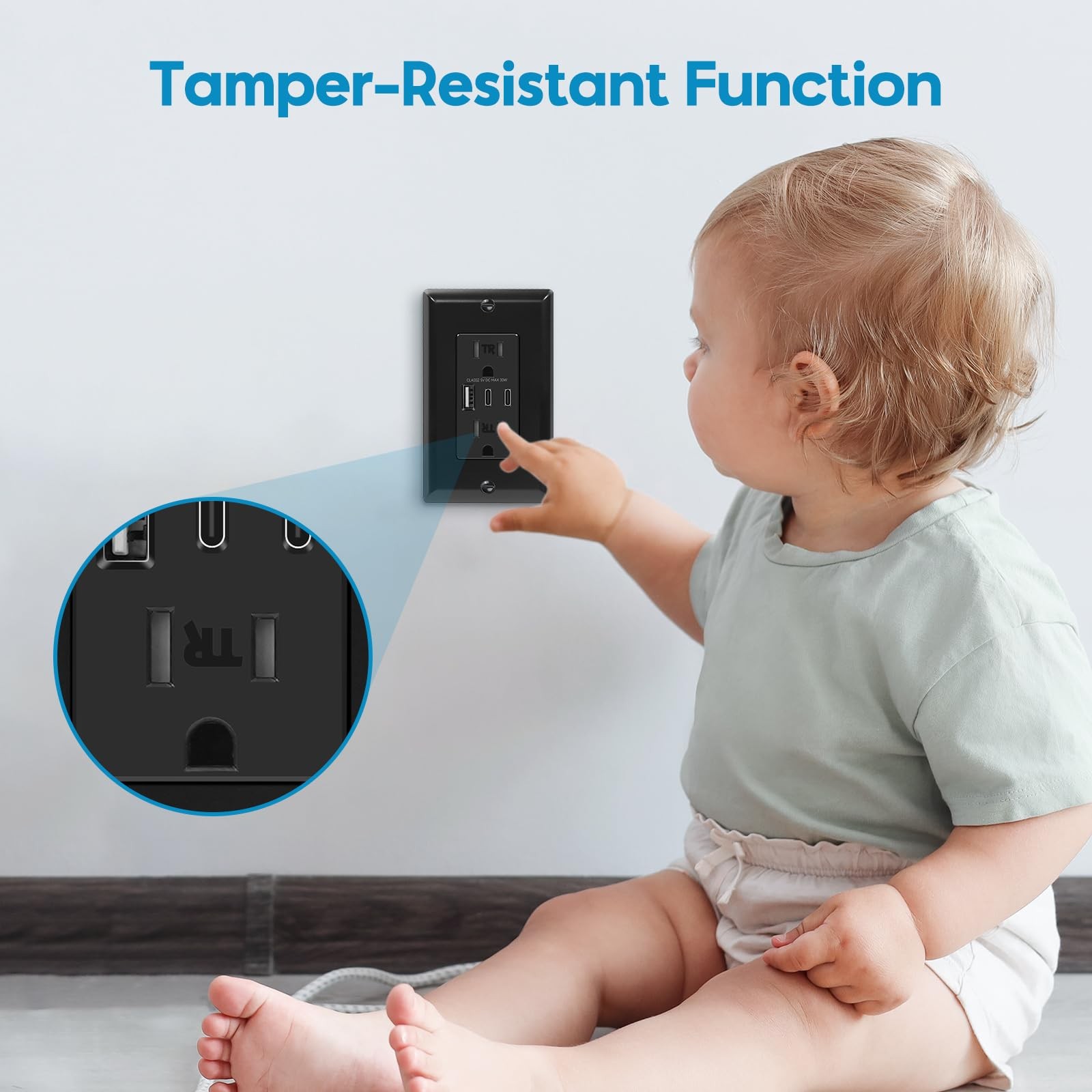 USB Outlets Receptacles 6.0A 30W Charging Power Outlet with USB C & A Ports 1…