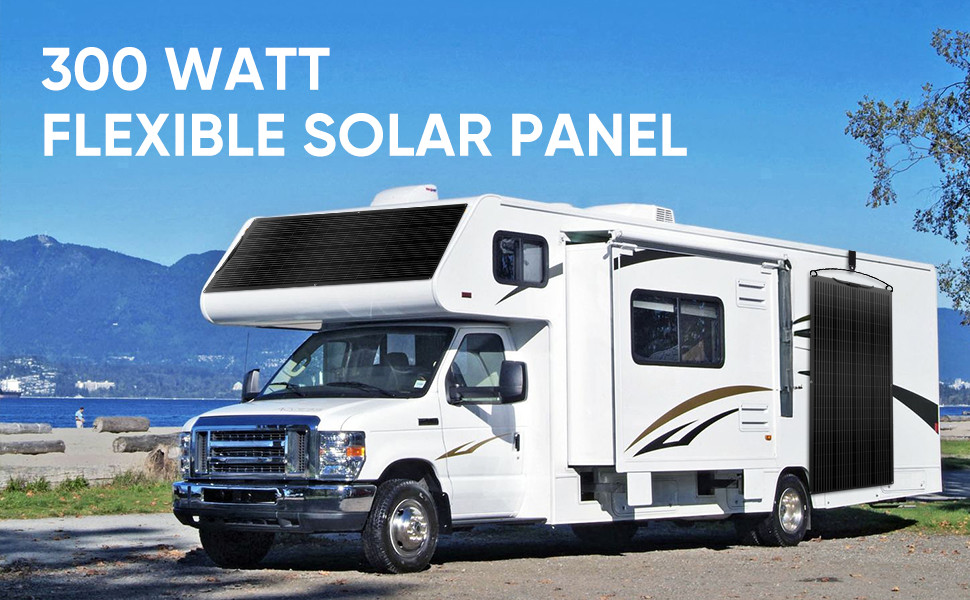 300W 12V Flexible Solar Panel Mono Portable Power Camping Home RV Battery Charge