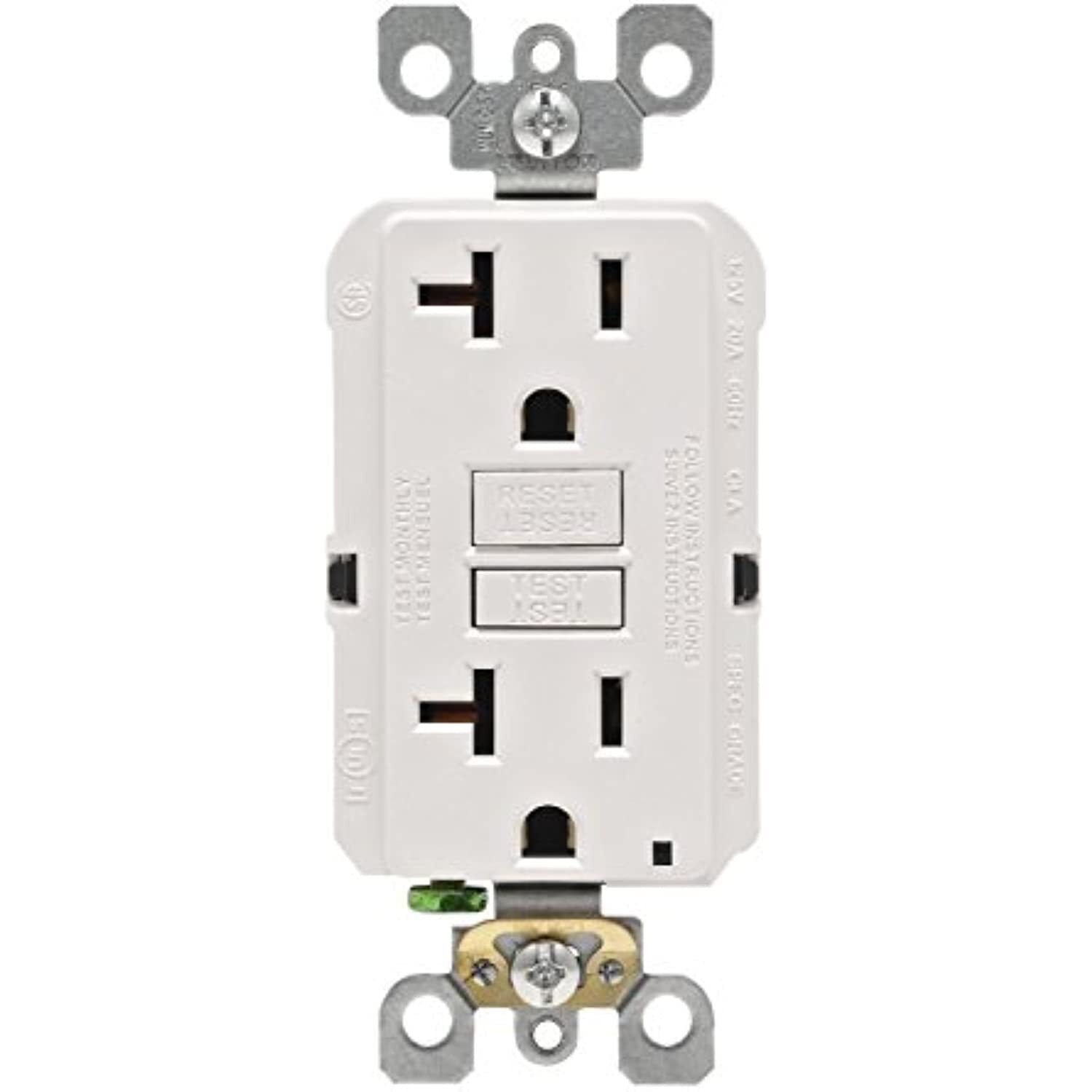 Leviton GFNT2-3W Self-Test SmartlockPro Slim GFCI Non-Tamper-Resistant