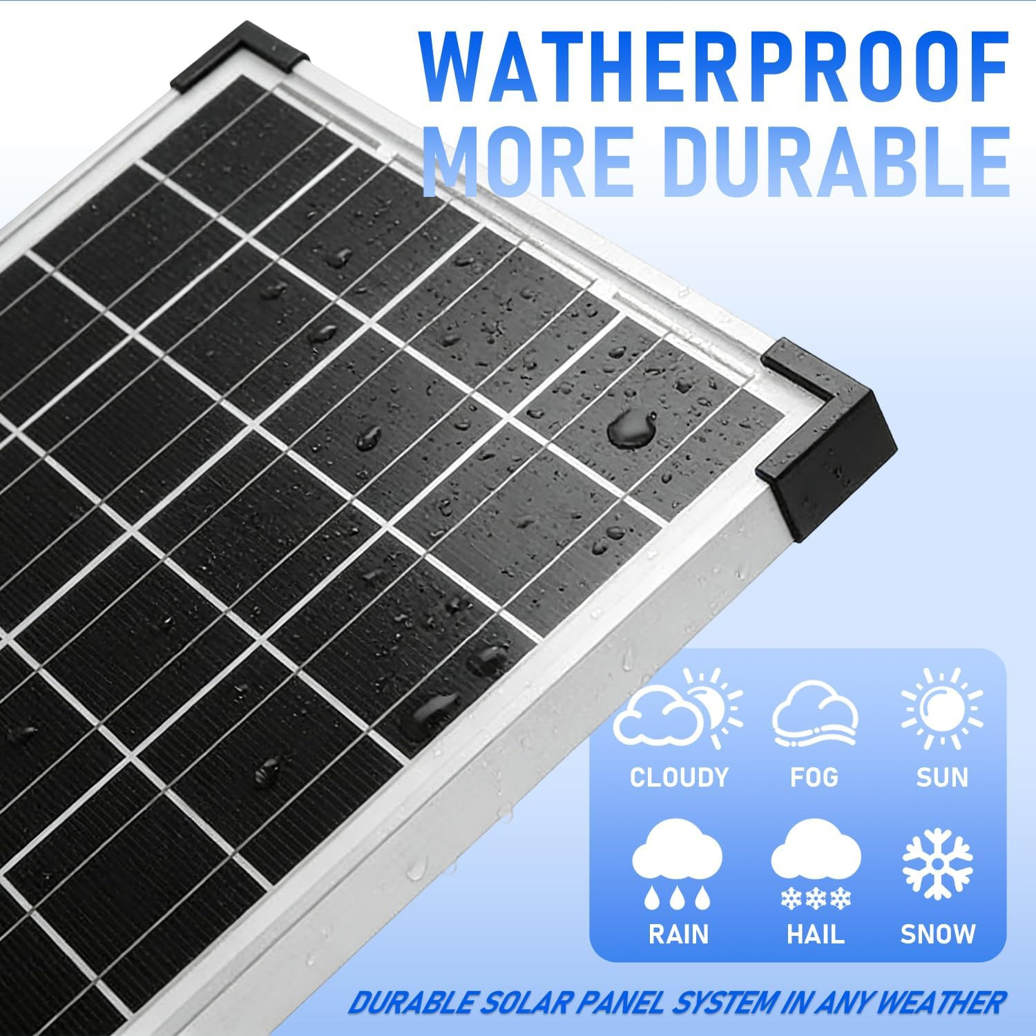 Solar Panel Kit 20W 12V Monocrystalline,Battery Maintainer +10A Solar Charge Con