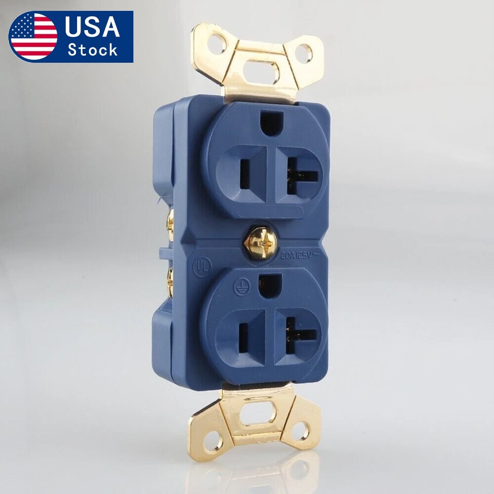 Power Supply USA AC Outlet Copper Receptacles Wall Duplex Distributor Outlet