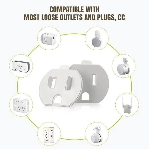 Loose Outlet Plug Fix, 12 Pack Plastic Snug Plug Socket Secured Compatible with