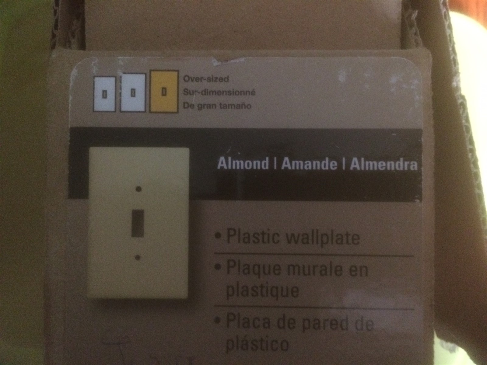 30 Almond 1 gang oversize toggle switch rocker wall plates Cooper/Eaton New