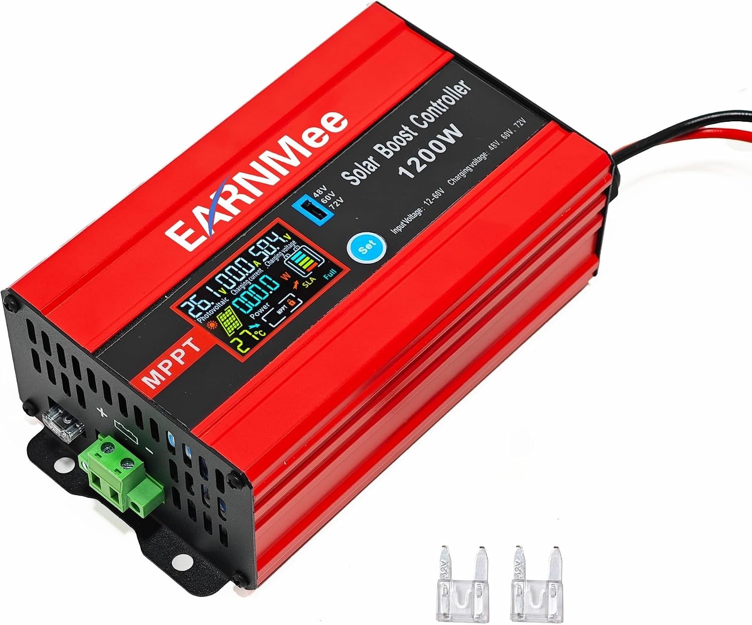 Compact 1200W Solar Controller with 30A Input, Compatible with All Battery Types