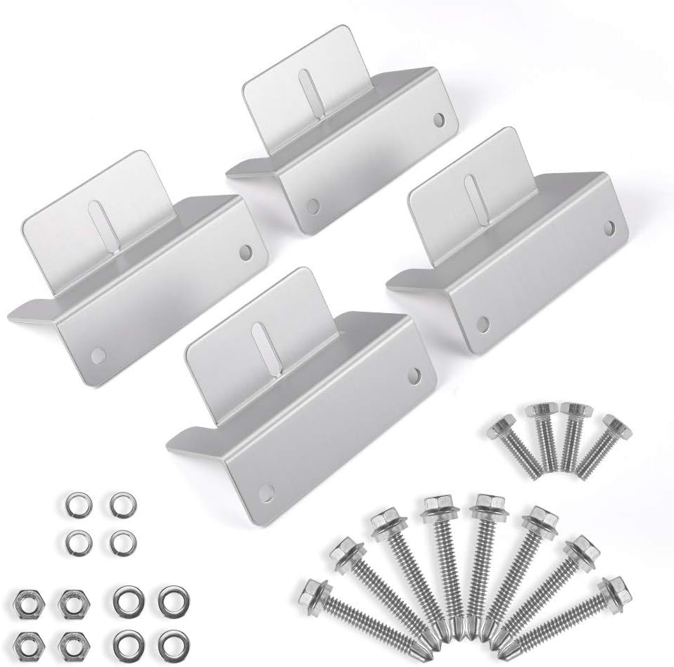 Corrosion-Resistant Z Bracket Set for Solid Solar Panel Installations – 4 Units