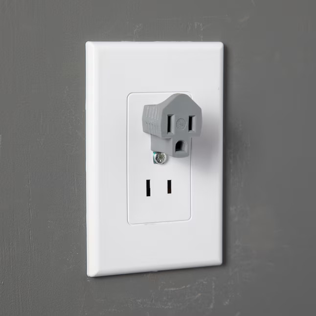 Project Source 15 -Amp 2-wire to 3-wire Single to single Gray Standard Adapter