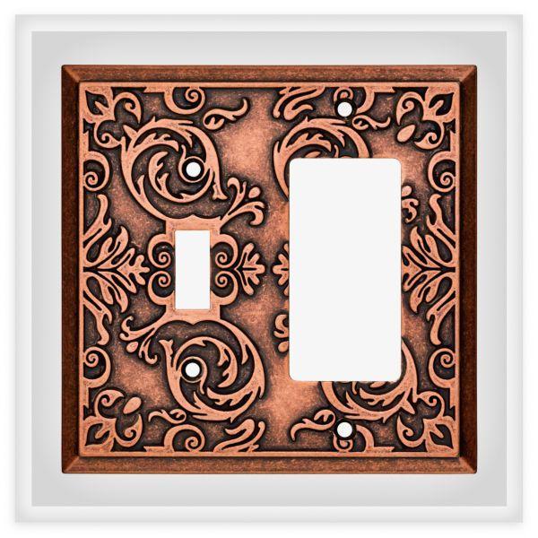 Switch Decorator Wall Plate Toggle GFCI Rocker Gang Fairhope Copper