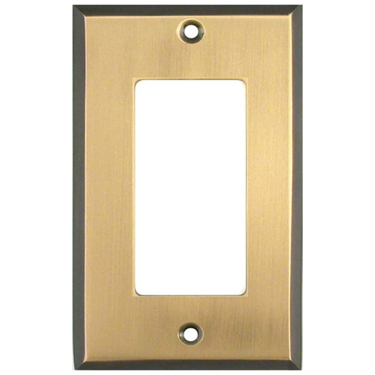 Gold Antique Brass Outlet Wall Plate | 1 GFI Rocker | 2.8″ x 4.6″ | Hand-Poli…