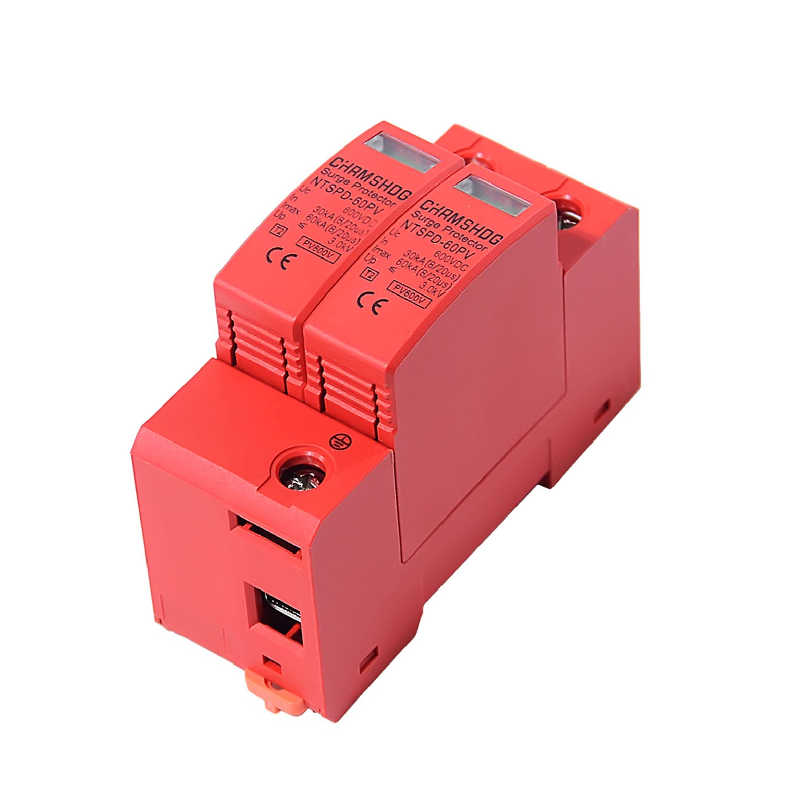2P 40KA/60KA Voltage Surge Protector DC 600V/1000V Solar PV Lightning Arrester