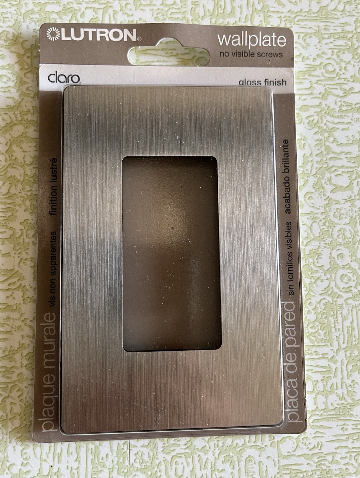 Lutron Switchplate Wallplate Gloss Finish Stainless Steel CW-1B-SS New Unopened