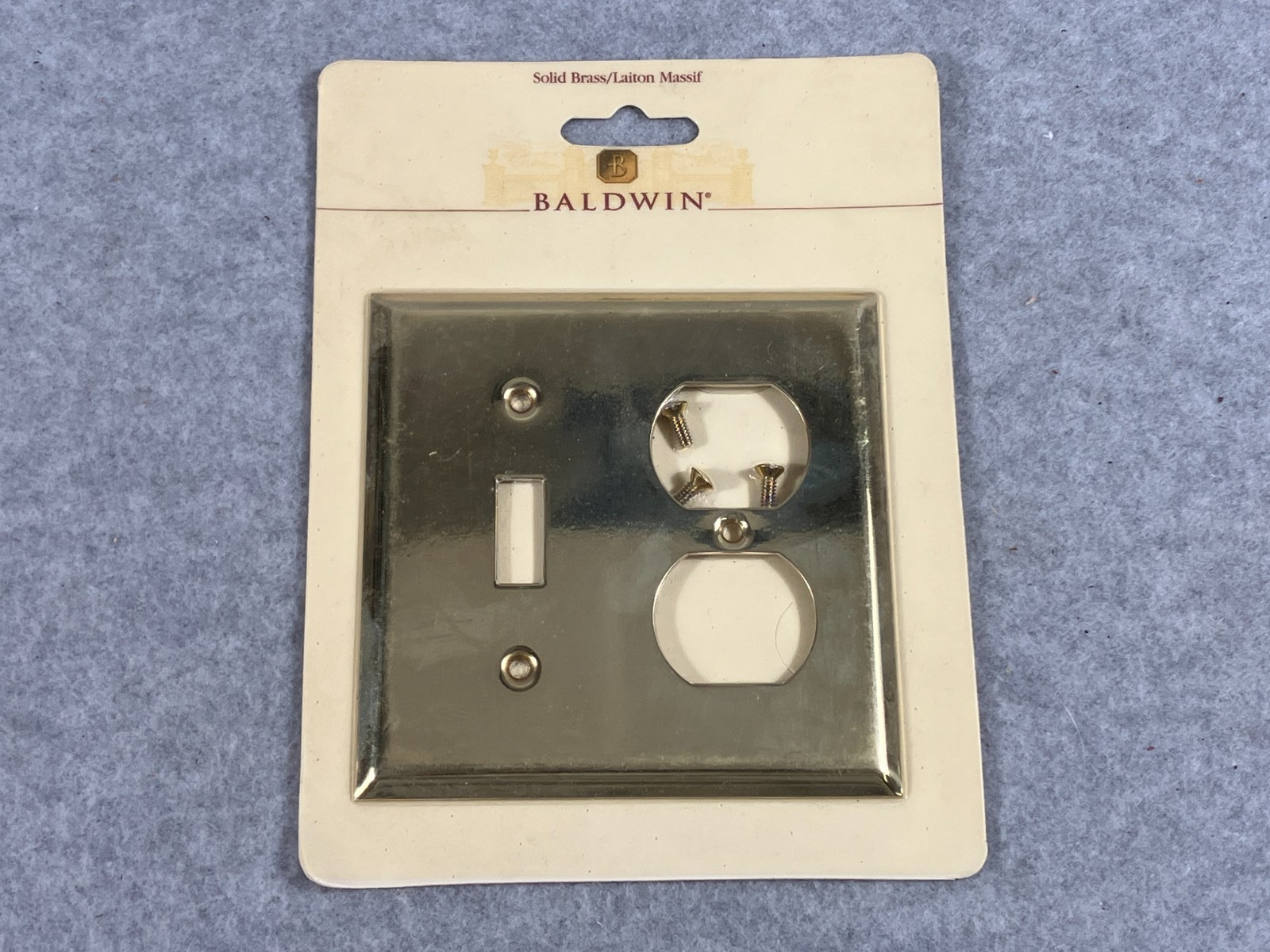 Baldwin Brass Switch Plate Single Toggle Double Outlet New