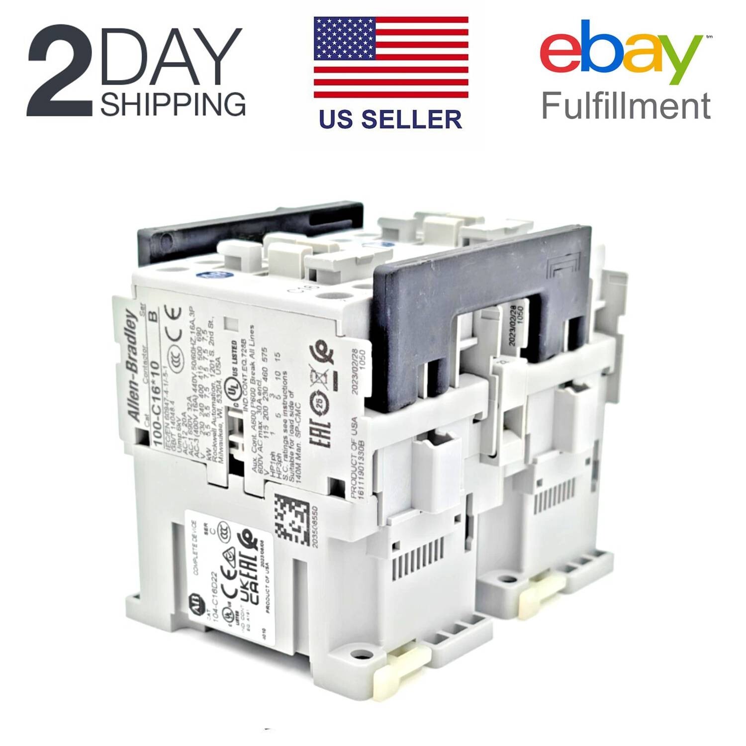 Allen-Bradley 104-C16D22 IEC 16 A Reversing Contactor 110V 50 Hz/120V 1PC New