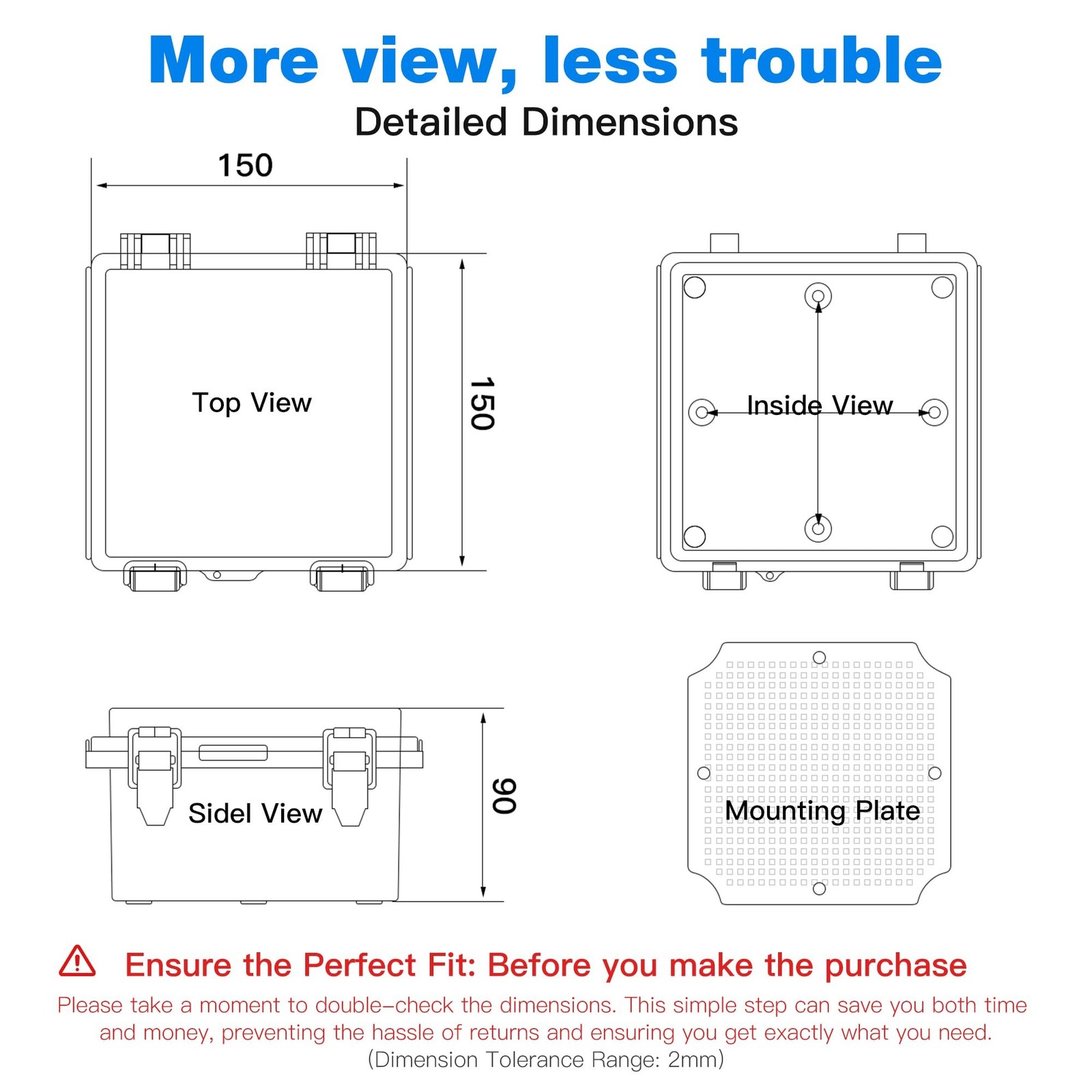 Waterproof Outdoor Project ABS Plastic Junction Box，IP67 Waterproof Clear