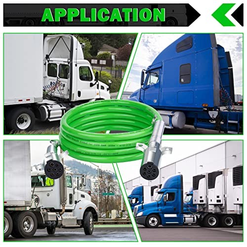 7 Way Trailer Cord 12 FT ABS Electrical Power Cord Heavy 12 FT STRAIGHT CORD