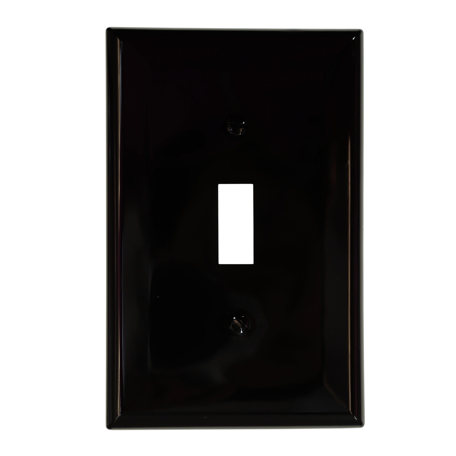 EATON PJ1BK-SP-L MID-SIZE SINGLE-GANG TOGGLE WALL PLATE, BLACK