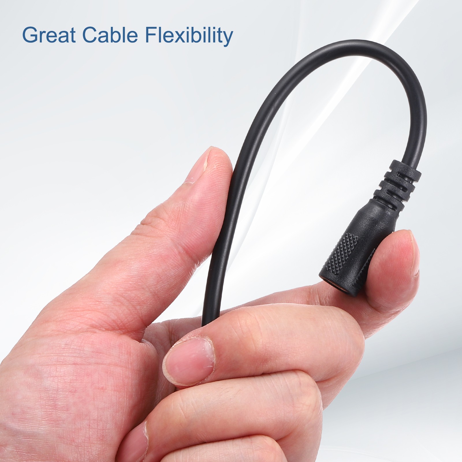 2pcs DC Power Pigtails Cable Female 5.5mm x 2.1mm 100cm]