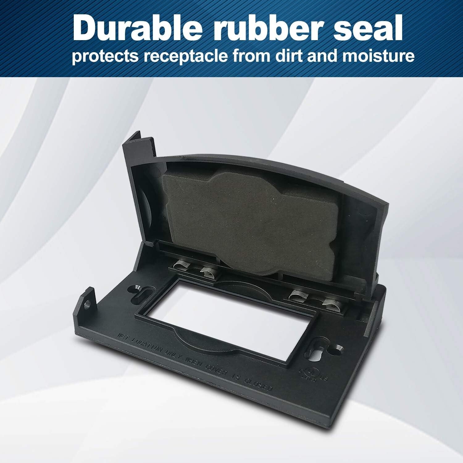 Durable Black Weatherproof Outlet Wallplates – 5 Pack for Easy Installation