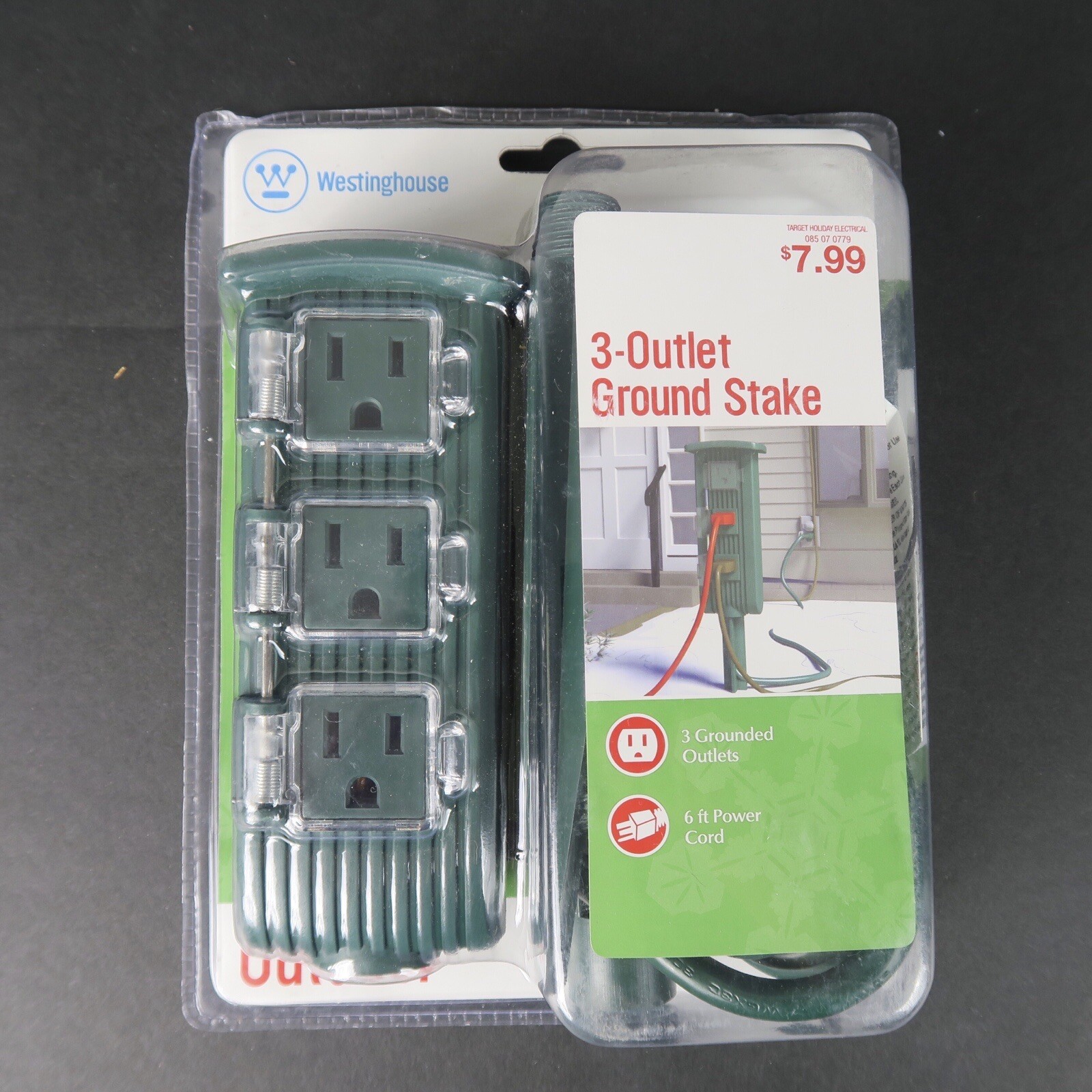 Westinghouse 3-Outlet Ground Stake Individual Outlet Covers, Outdoor T28004