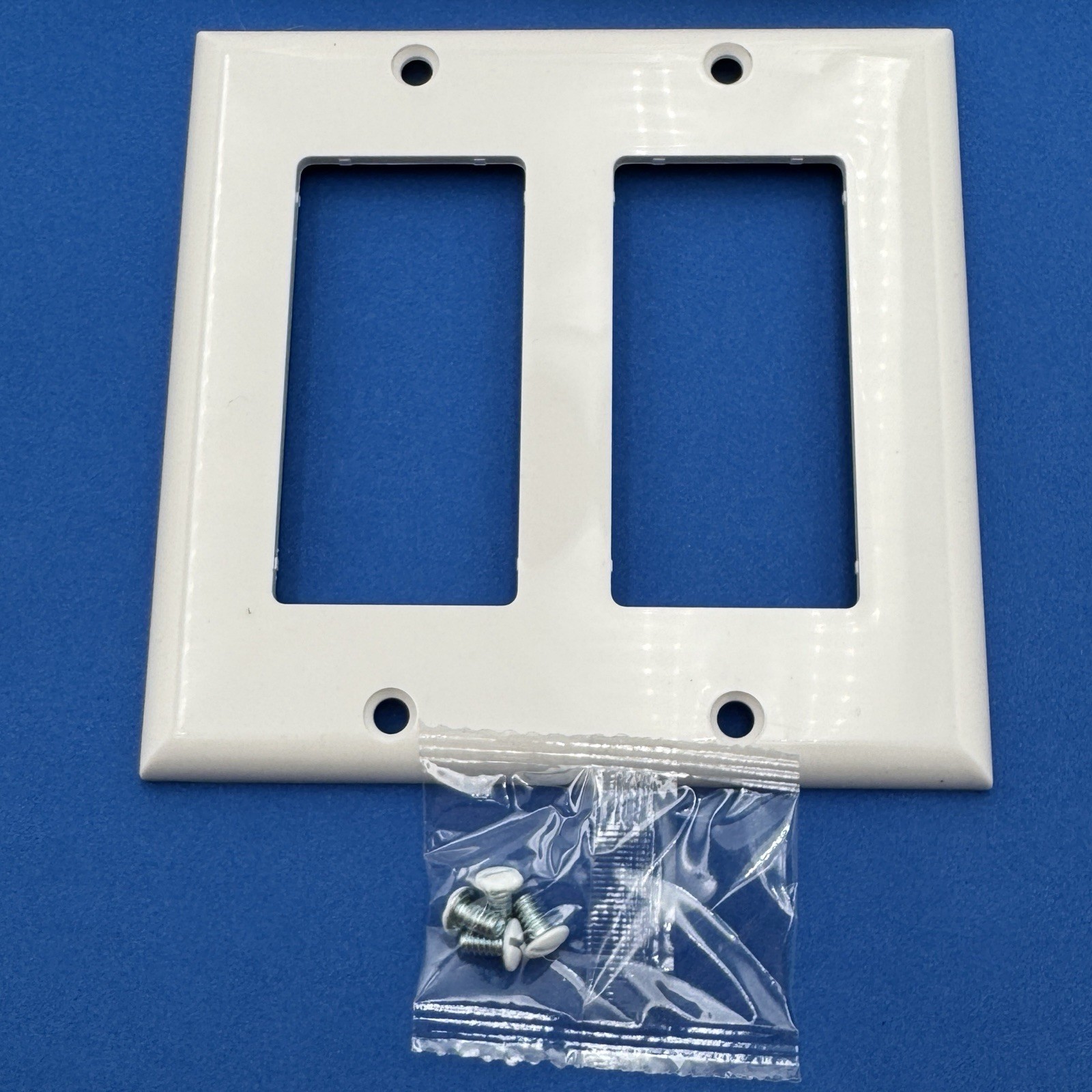 10pk of 2-Gang Decorator/Rocker Wall Plate White Unbranded / Unmarked New